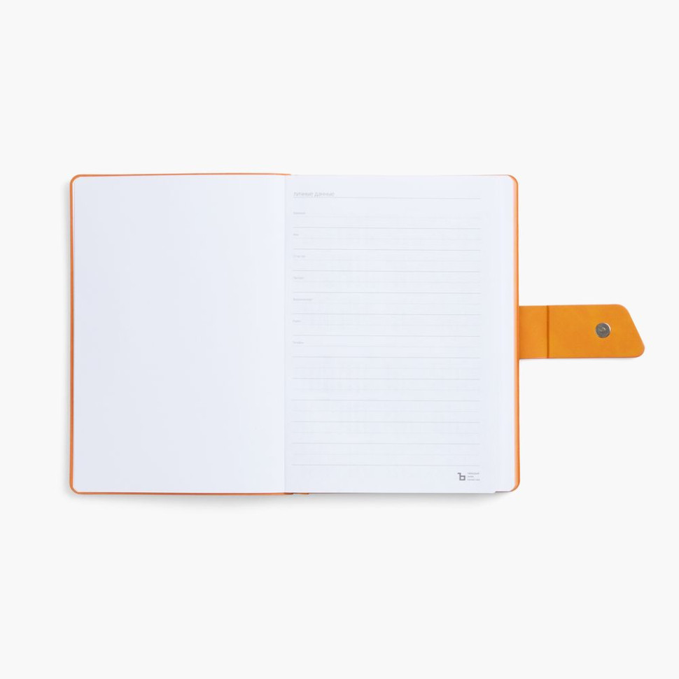 Ежедневник Boom, недатированный, черный с оранжевым