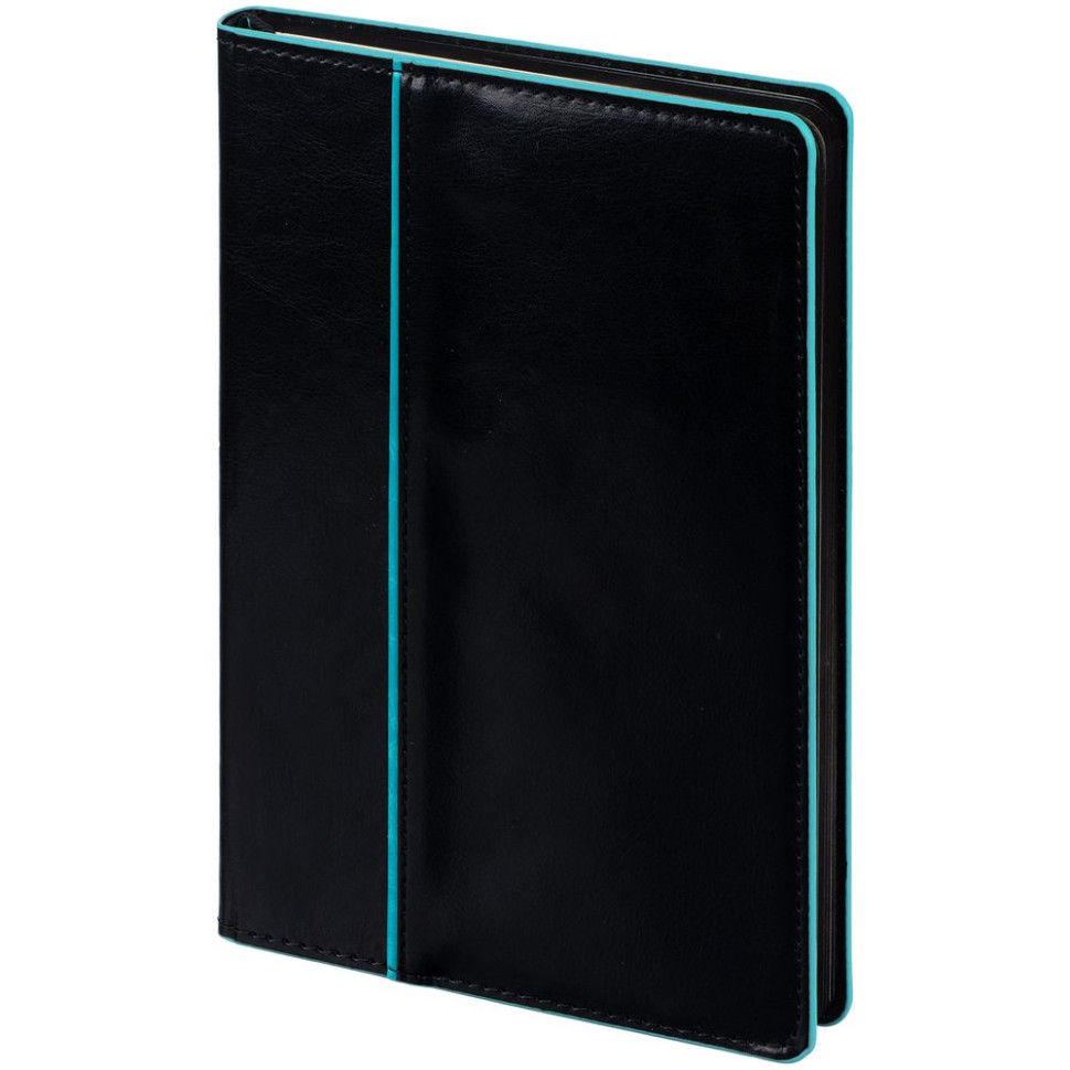 Ежедневник Alanis, недатированный, черный с голубым Ежедневник Alanis, недатированный, черный с голубым