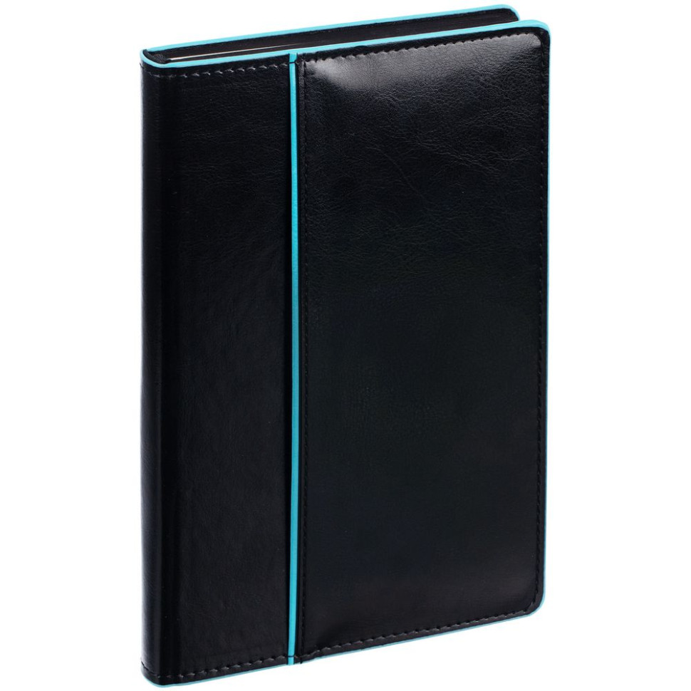 Ежедневник Alanis, недатированный, черный с голубым Ежедневник Alanis, недатированный, черный с голубым