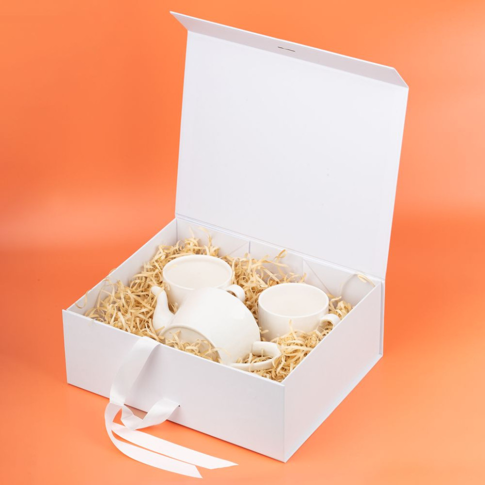 Коробка складная Rusetti, L, белая Коробка складная Rusetti, L, белая