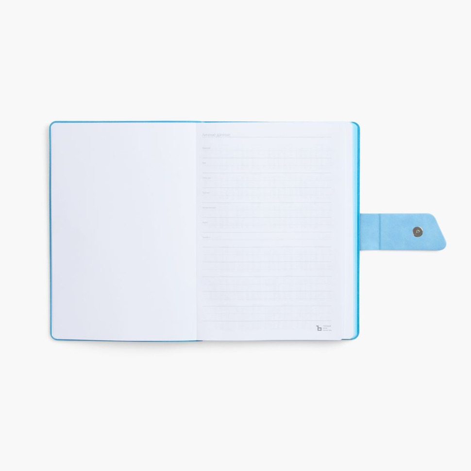 Ежедневник Boom, недатированный, черный с голубым