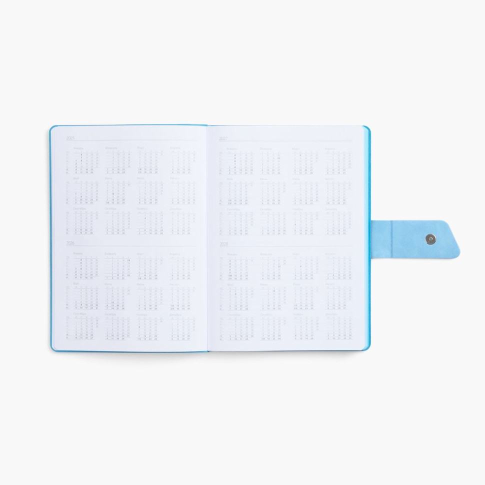 Ежедневник Boom, недатированный, черный с голубым