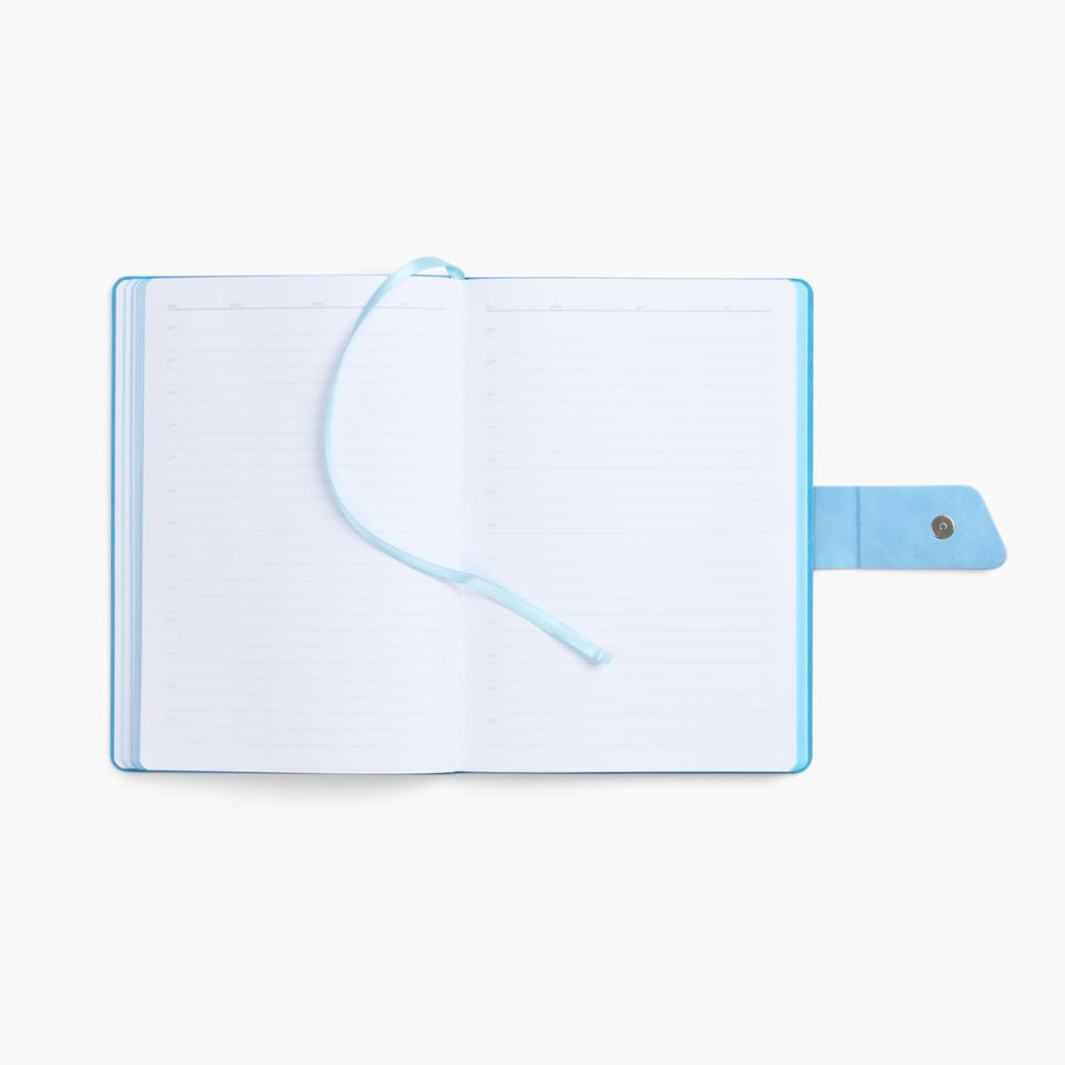 Ежедневник Boom, недатированный, черный с голубым