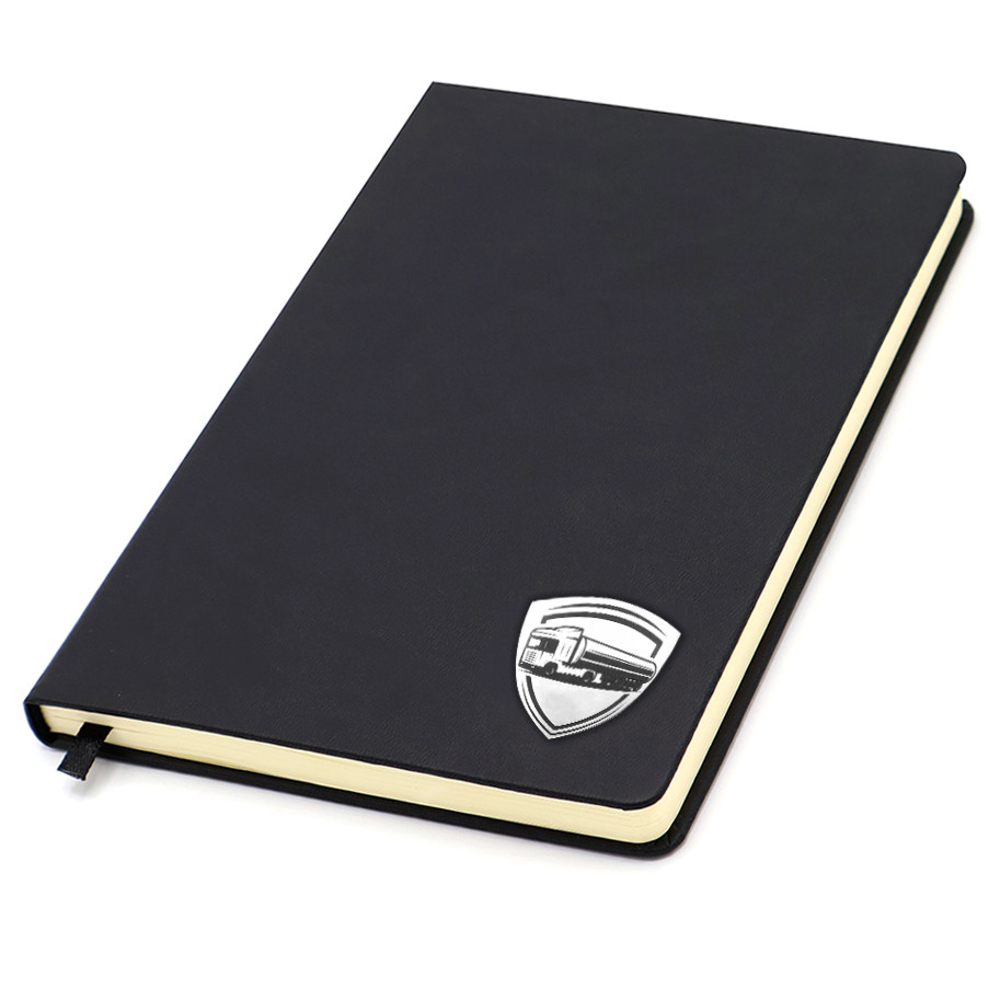 Ежедневник с шильдом-наклейкой - транспорт, черный