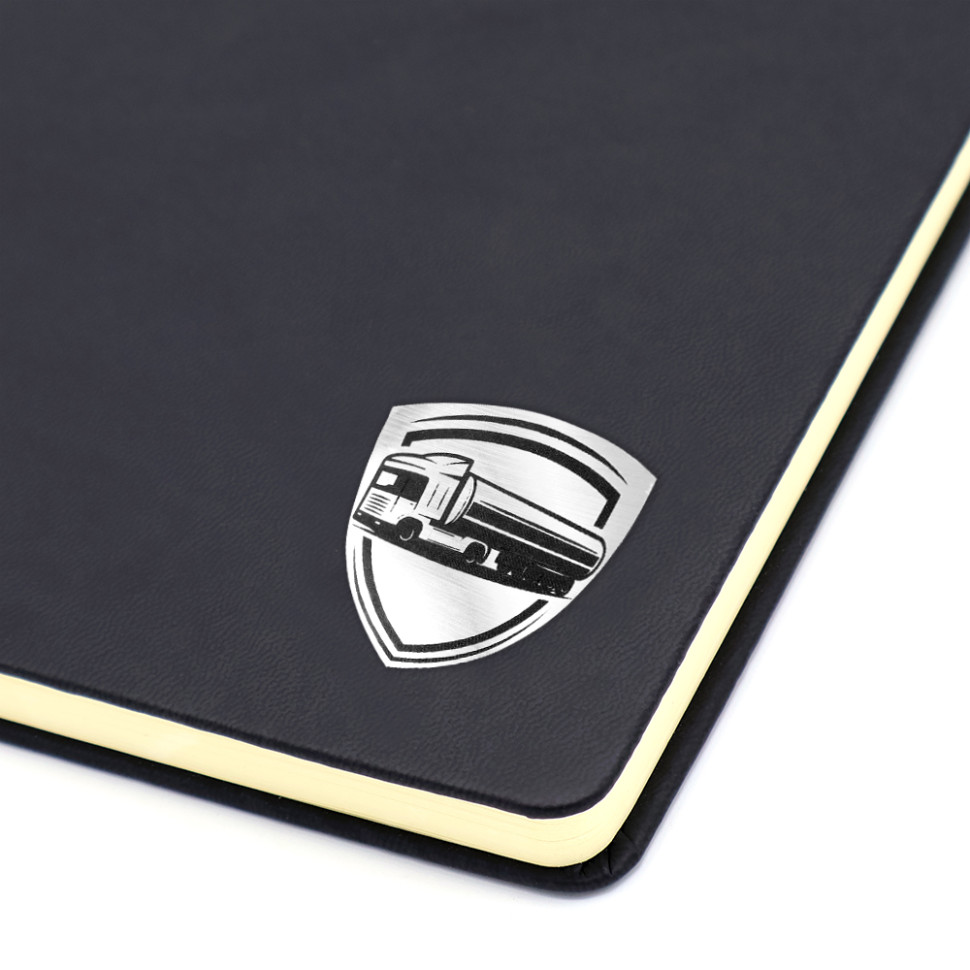Ежедневник с шильдом-наклейкой - транспорт, черный