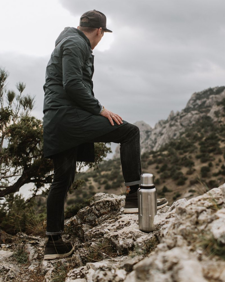 Термос Flask 1000, вакуумный, стальной матовый Термос Flask 1000, вакуумный, стальной матовый