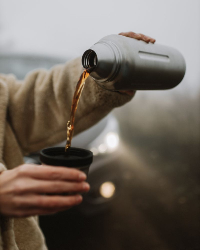 Термос Flask 1000, вакуумный, стальной матовый Термос Flask 1000, вакуумный, стальной матовый