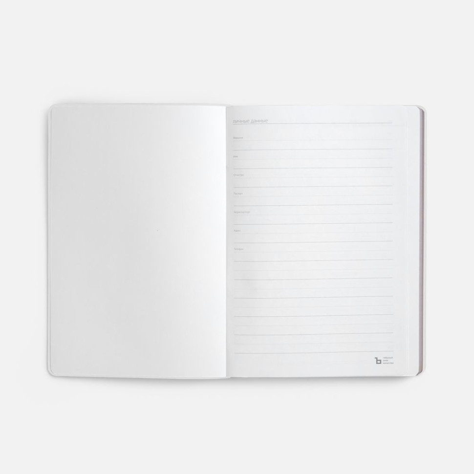 Ежедневник Nebraska Flex, недатированный, белый с золотистым