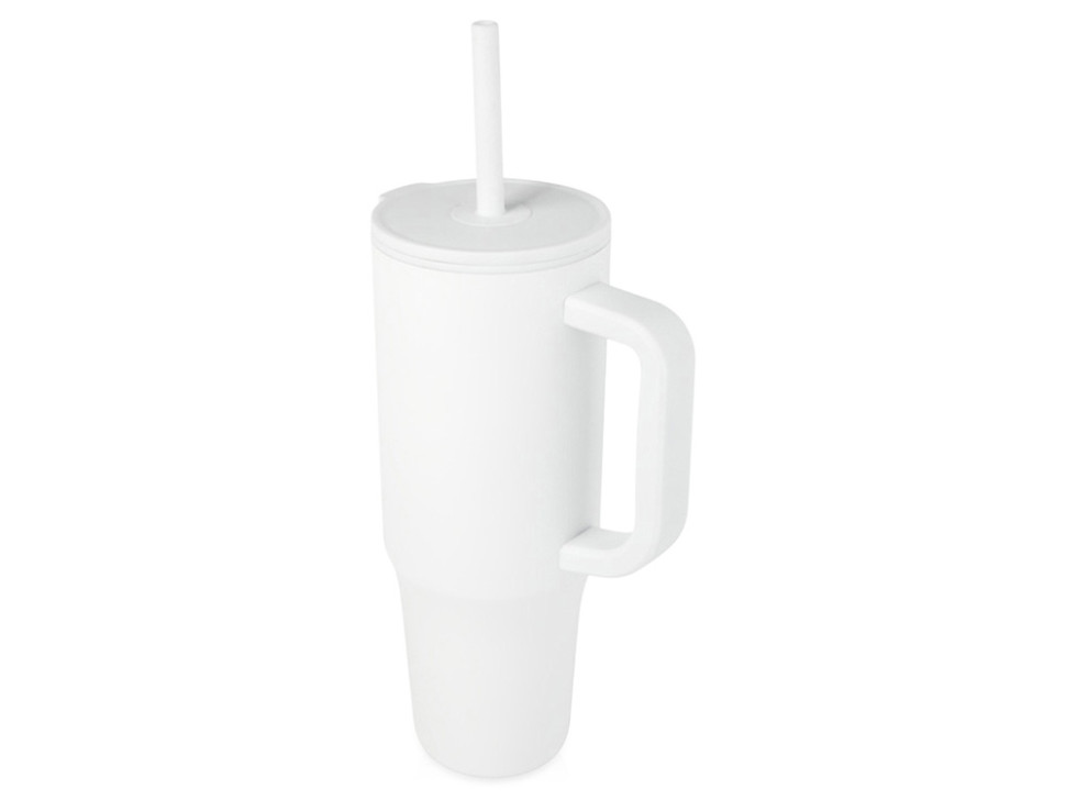 Герметичная термокружка Brady с силиконовой трубочкой, переработанная сталь, 900 мл