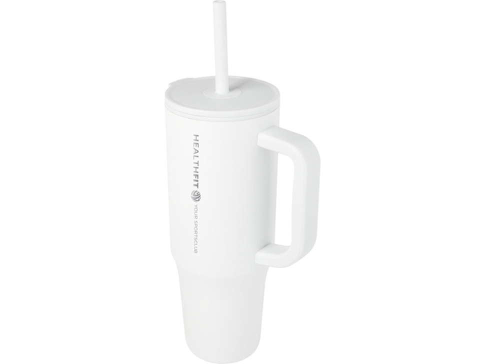 Герметичная термокружка Brady с силиконовой трубочкой, переработанная сталь, 900 мл