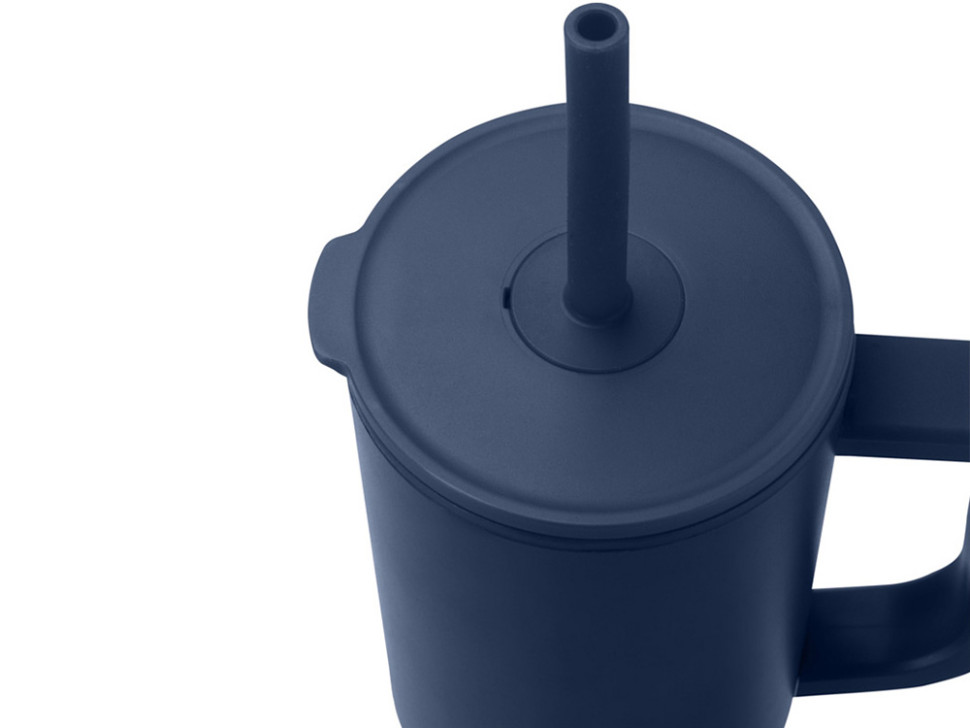 Герметичная термокружка Brady с силиконовой трубочкой, переработанная сталь, 900 мл