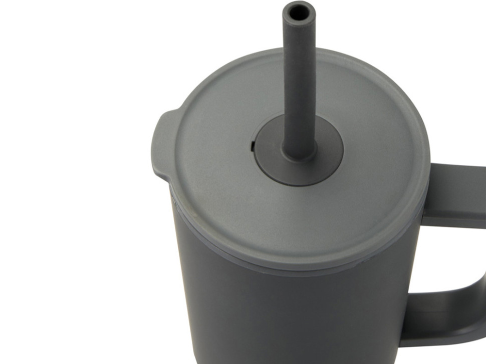 Герметичная термокружка Brady с силиконовой трубочкой, переработанная сталь, 900 мл