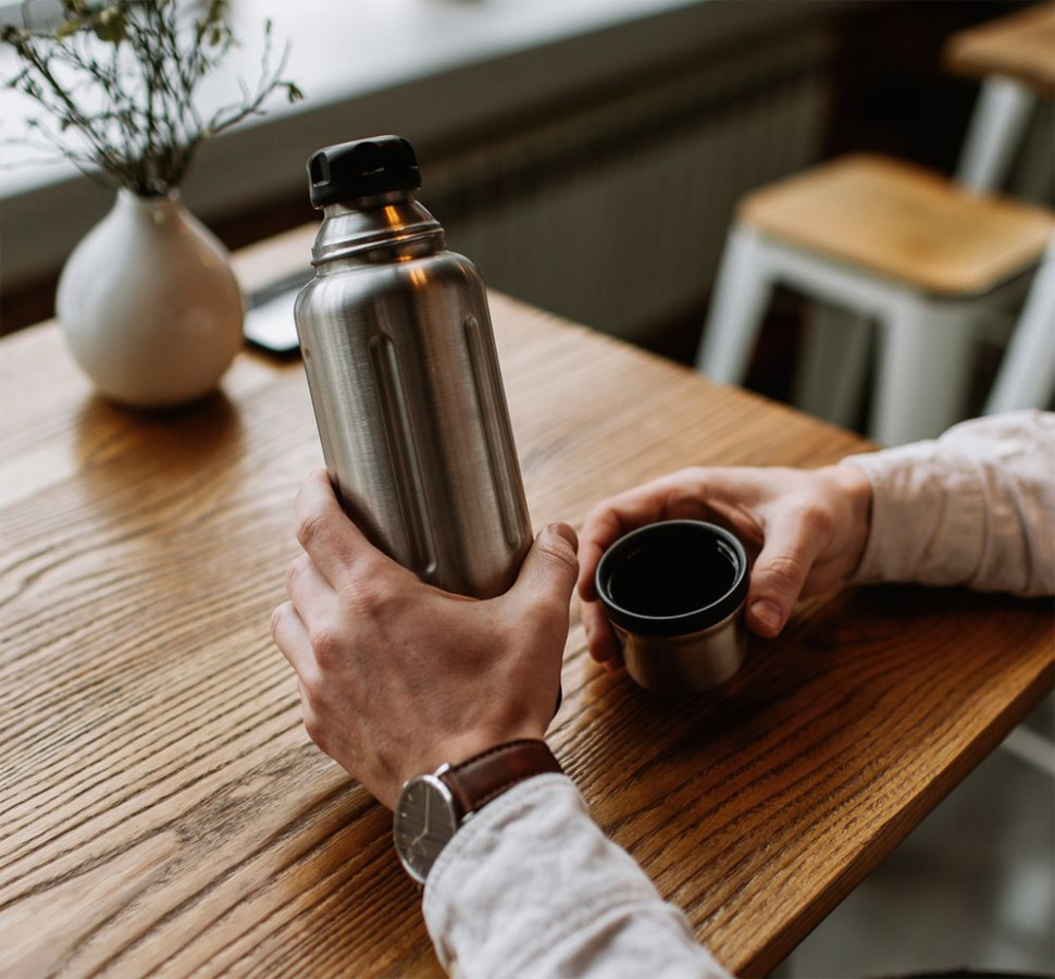 Термос Flask 470, вакуумный, стальной матовый Термос Flask 470, вакуумный, стальной матовый