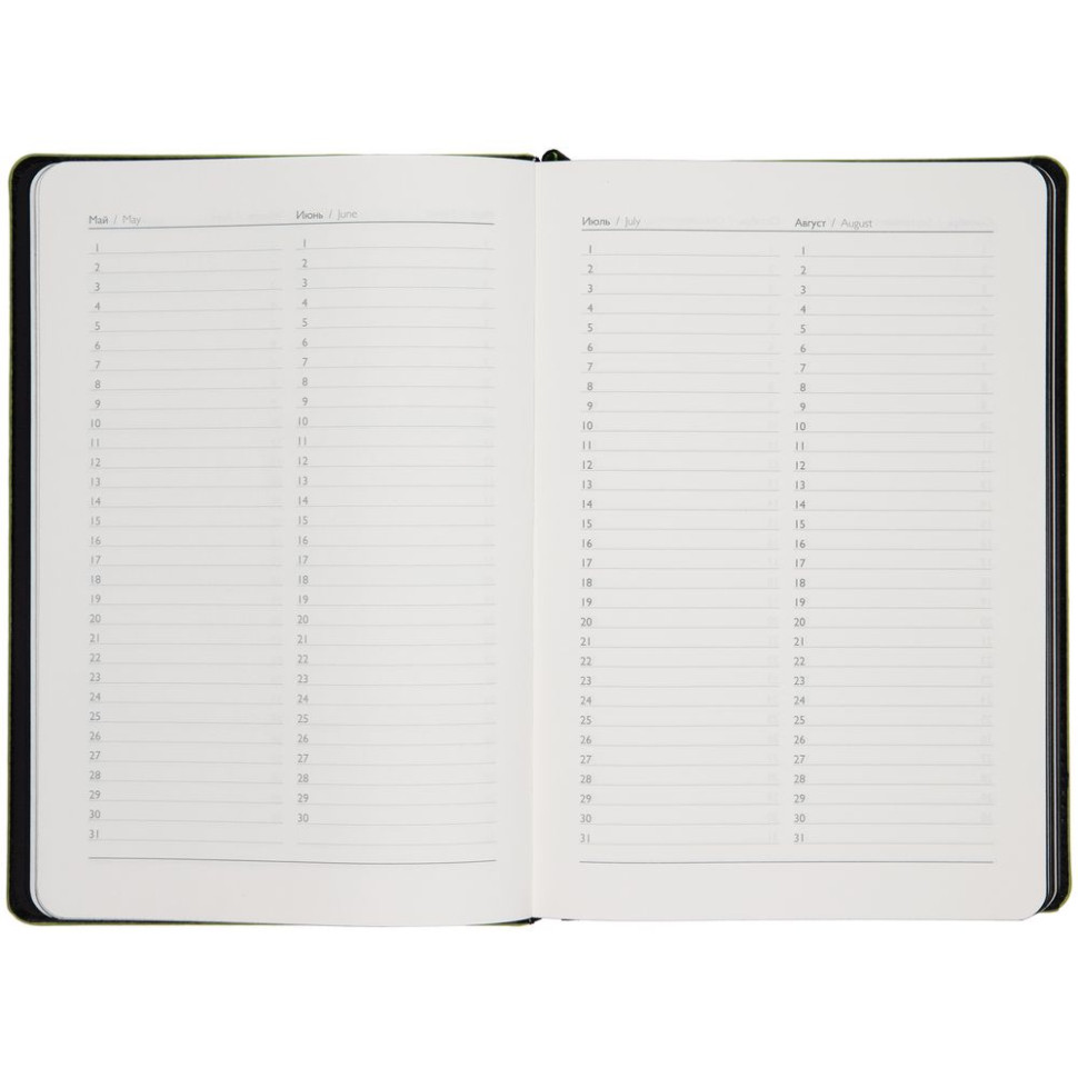 Ежедневник Alanis, недатированный, черный с зеленым Ежедневник Alanis, недатированный, черный с зеленым