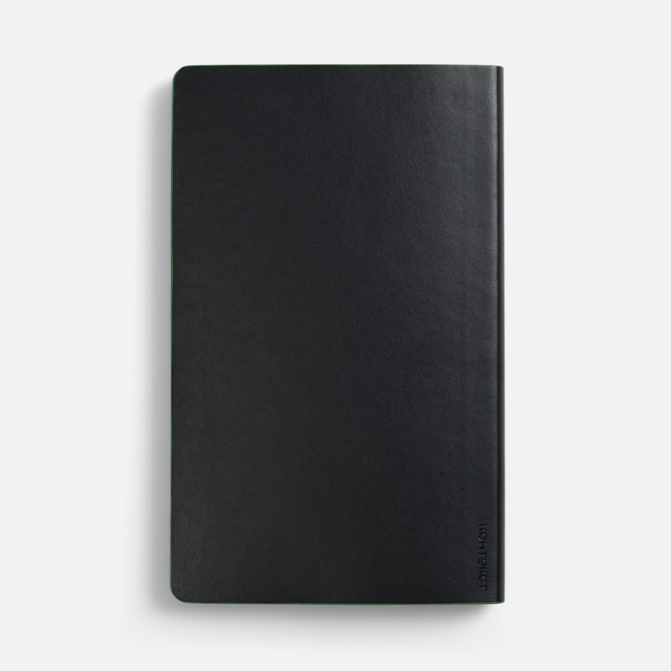 Ежедневник Trait, недатированный, черный с зеленым