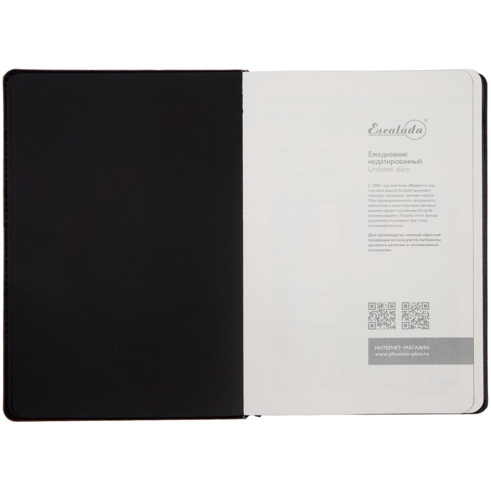 Ежедневник Alanis, недатированный, черный с фиолетовым Ежедневник Alanis, недатированный, черный с фиолетовым