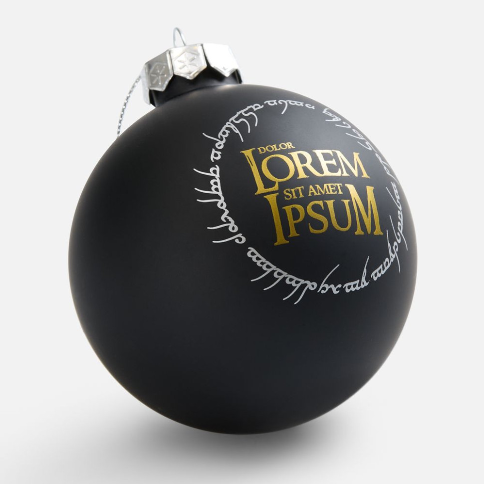 Елочный шар Finery Matt, 10 см, матовый черный