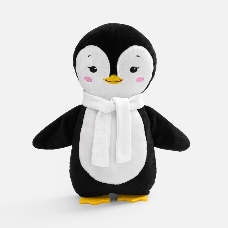 Мягкая игрушка Beastie Toys, пингвиненок с белым шарфом Мягкая игрушка Beastie Toys, пингвиненок с белым шарфом