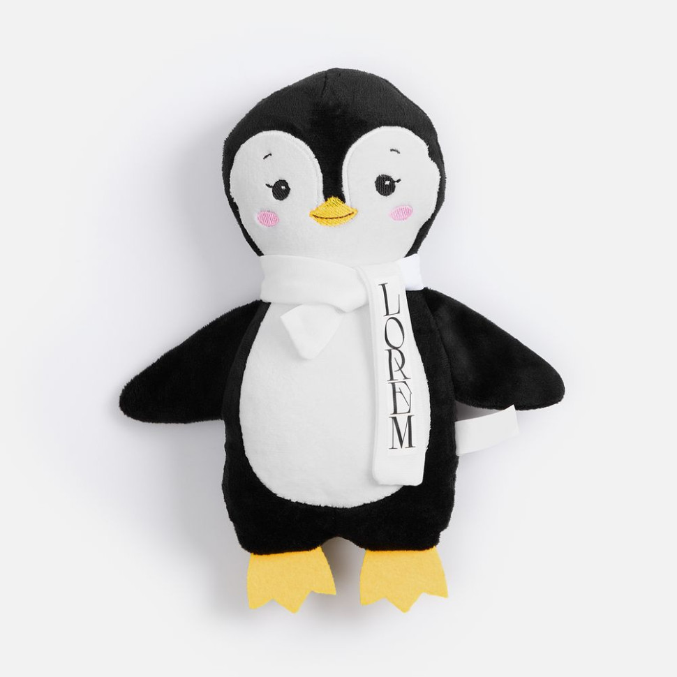 Мягкая игрушка Beastie Toys, пингвиненок с белым шарфом Мягкая игрушка Beastie Toys, пингвиненок с белым шарфом